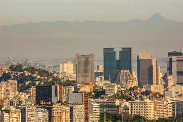 Historical and financial center of Rio de Janeiro. View from the Morro da Urca