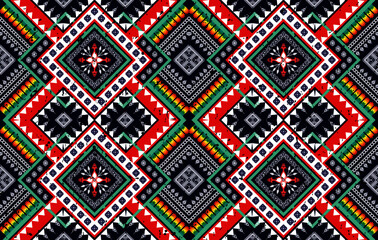 Aztec fabric carpet mandala ornament boho chevron textile decoration wallpaper. Geometric pattern vector illustrations traditional embroidery background.