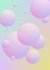 Fluid poster with round shapes.