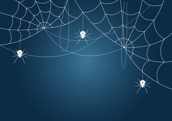 Halloween Night Party Background Landing Page Illustration With Witch, Haunted House, Pumpkins, Bats and Full Moon For Add Your Design Style