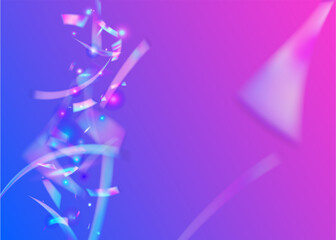 Fototapeta na wymiar Bokeh Glare. Neon Background. Pink Blur Tinsel. Rainbow Glitter. Flying Art. Shiny Colorful Wallpaper. Fiesta Foil. Party Banner. Violet Bokeh Glare