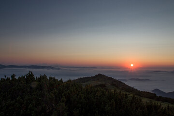 morning sun in the mountains