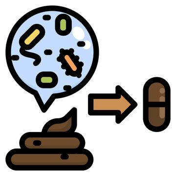 Fecal Transplant Line Icon