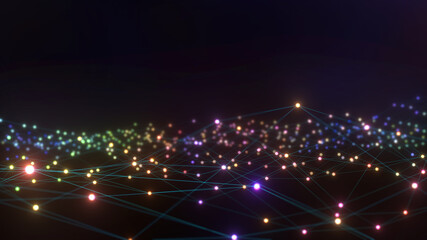Abstract photo background contact communication Networking, data group connection, 3D illustration, 3D rendering