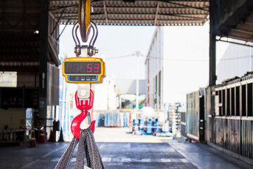 Industrial digital scales use weight check in factory and overhead crane
