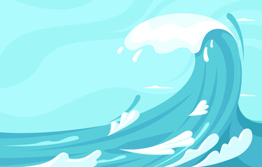 Fototapeta na wymiar abstract of ocean waves on blue background