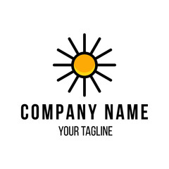 Beautiful Modern Sunset Minimalist Badge Logo Icon Vector Design Template Isolated. Simple Twilight, Sunrise, Sunshine, Paradise Logo Concept.
