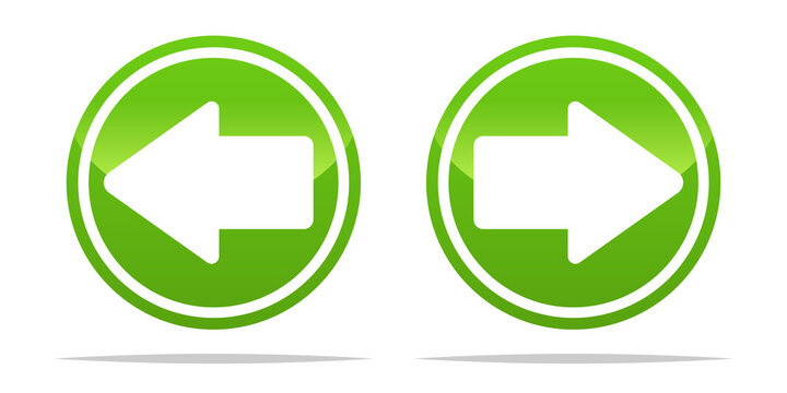 Back and next navigation buttons vector isolated