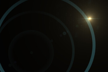 Natural, Sun flare on the black background