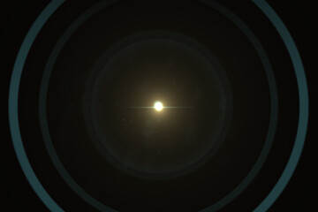 Natural, Sun flare on the black background