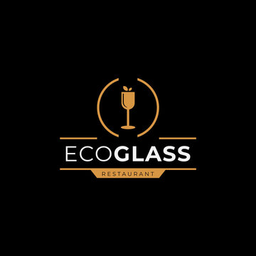 simple and modern glass logo design template