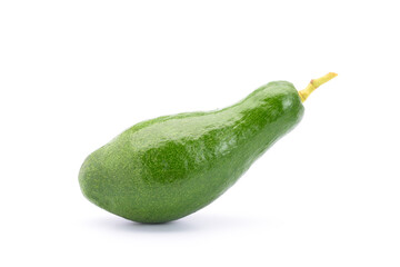 green avocado isolated on white background healthy fruit concept close-up