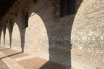 The arches shadows on the wall