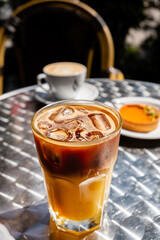 iced coffee with orange juice