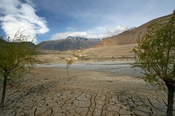 Valley of Kali Gandaki river. Around Annapurna Trek. Nepal. Asia.