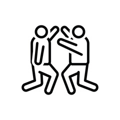 Obraz premium Black line icon for dance