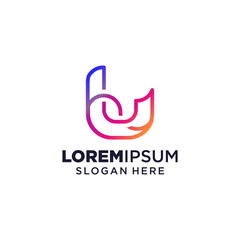 Letter U logo vector illustration, Design inspiration. Colorful icons