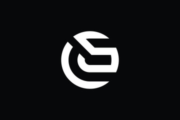 SC logo letter design on luxury background. CS logo monogram initials letter concept. SC icon logo design. CS elegant and Professional letter icon design on black background. S C CS SC