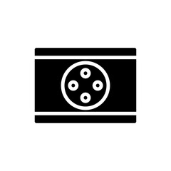 film cinema icon solid style vector