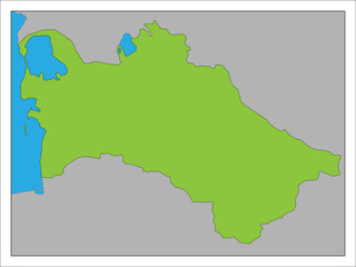 トルクメニスタン　　　　　　　　　　　　　　　　　　　　　　　　　　　　　　　　　　　地図