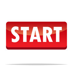 Start rectangle button vector isolated