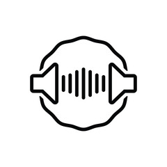 Black line icon for vol