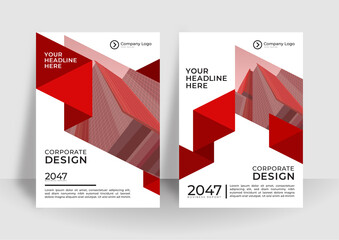 Business cover design template with modern corporate concept