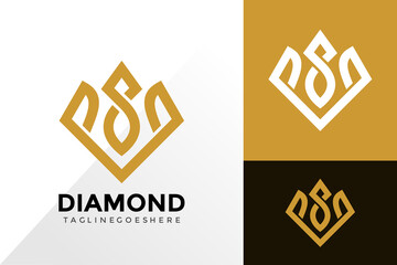 Diamond Jewelry Logo Design  Brand Identity Logos Designs Vector Illustration Template