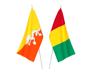 Guinea and Kingdom of Bhutan flags