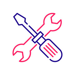 Tools vector 2 colours icon style illustration. EPS 10 file