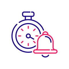 Timer vector 2 colours icon style illustration. EPS 10 file