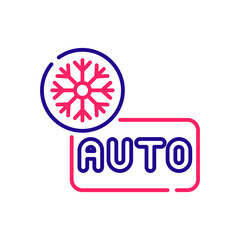 Auto mood vector 2 colours icon style illustration. EPS 10 file