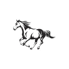 Obraz na płótnie Canvas Horse vector illustration with black colour design