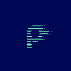 P Logo Fast and modern logo