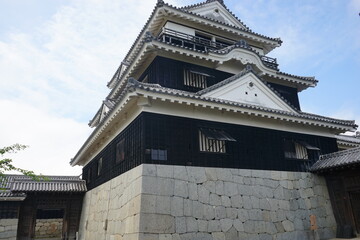 Fototapeta na wymiar Matsuyama Castle in Ehime, Japan - 日本 愛媛県 松山市 松山城 天守閣