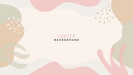 Abstract Pastel Color Hand Drawn Geometric Background Template