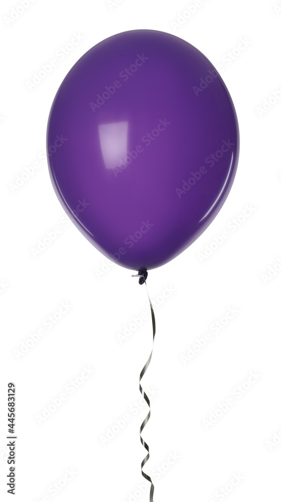 Canvas Prints Purple balloon with ribbon isolated on white