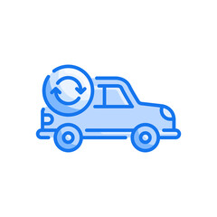 Internal air vector Blue colours icon style illustration. EPS 10 file