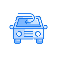 Outdoor air vector Blue colours icon style illustration. EPS 10 file