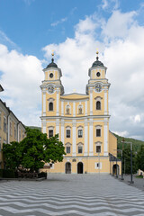 Fototapeta na wymiar Mondsee Abbey in the Salzkammergut in Upper Austria
