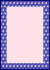 전통 무늬 배경의 프레임