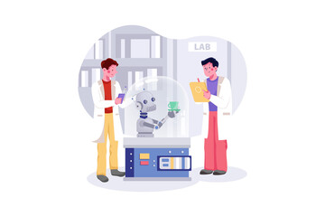 Robotic Arm Doing Operation Of Human Under Doctor Observation