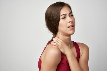 woman with joint pain health dissatisfaction stress