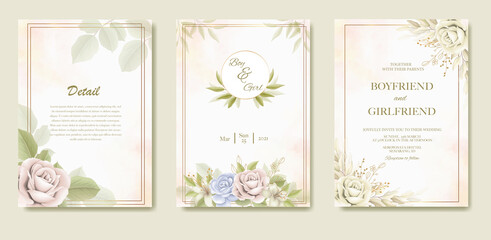 Elegant wedding invitation floral design