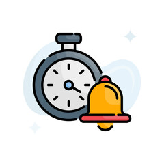 Timer vector Outline filled icon style illustration. EPS 10 file