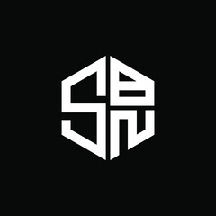 SBN logo SBN icon SBN vector SBN monogram SBN letter SBN minimalist SBN triangle SBN hexagon Circle Unique modern flat abstract logo design 