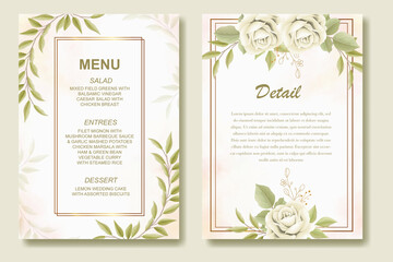 Elegant wedding invitation floral design