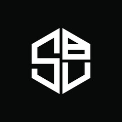 SBU logo SBU icon SBU vector SBU monogram SBU letter SBU minimalist SBU triangle SBU hexagon Circle Unique modern flat abstract logo design 