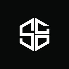 SCO logo SCO icon SCO vector SCO monogram SCO letter SCO minimalist SCO triangle SCO hexagon Circle Unique modern flat abstract logo design 
