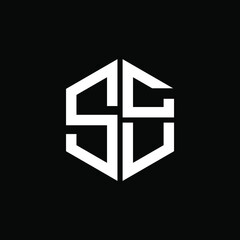 SCU logo SCU icon SCU vector SCU monogram SCU letter SCU minimalist SCU triangle SCU hexagon Circle Unique modern flat abstract logo design 